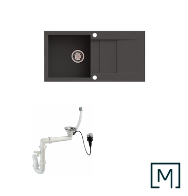 Granitspüle Cascada 40 mit Siphon