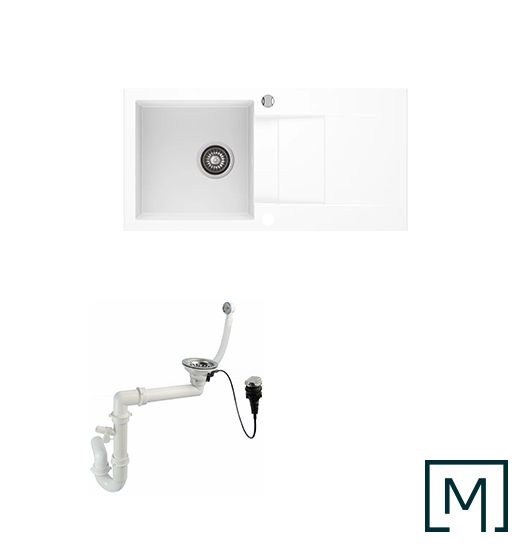 Granitspüle Cascada 40 mit Siphon