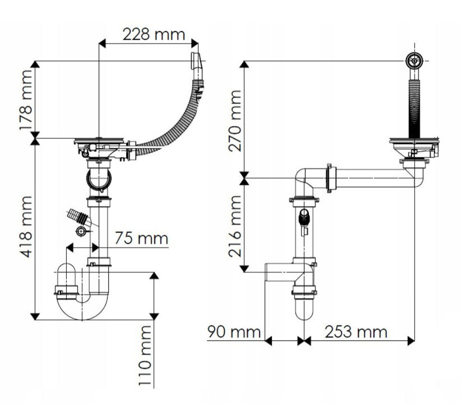 Granitspüle Carlo 86