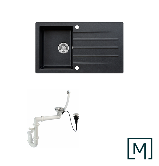 Granitspüle Mojito 100 mit Siphon