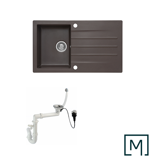 Granitspüle Mojito 100 mit Siphon