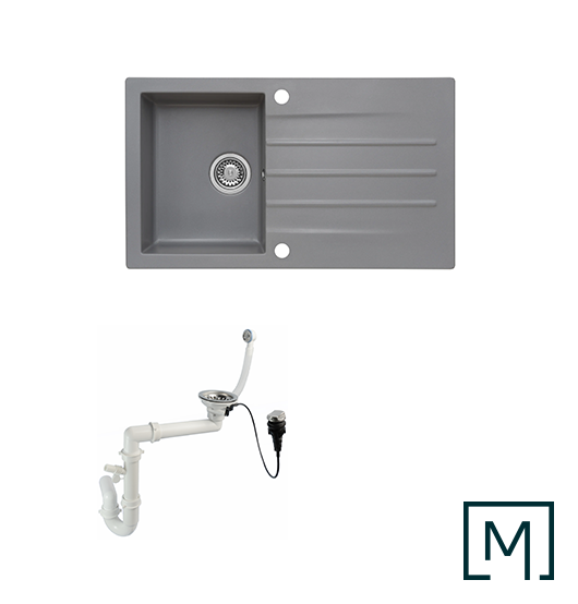 Granitspüle Mojito 100 mit Siphon